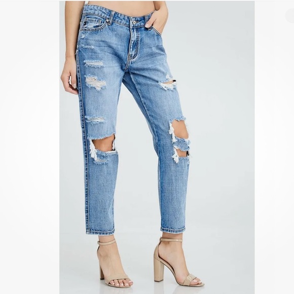 VICI KanCan distressed boyfriend jeans - Picture 1 of 11
